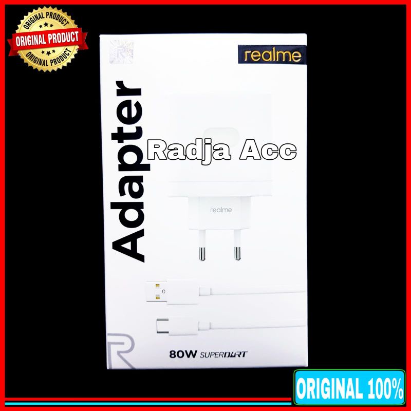 Charger Casan Realme SUPER DART 80 Watt ORIGINAL 100% Type C