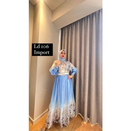 VIVORIE DRESS MOTIF BUNGA BUNGA