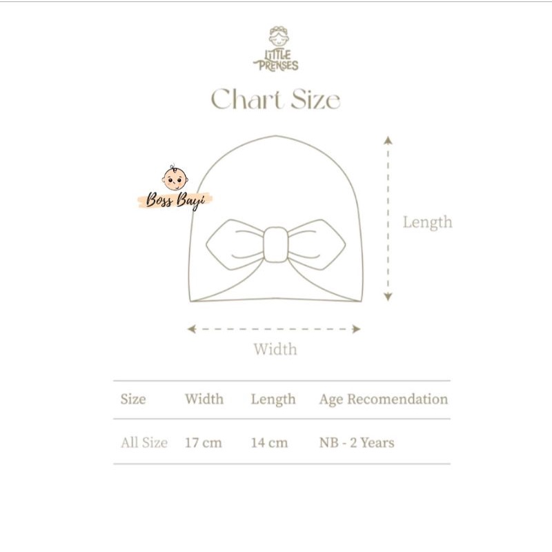 LITTLE PRENSES - Knot Baby Turban / Turban Bayi Anak Perempuan