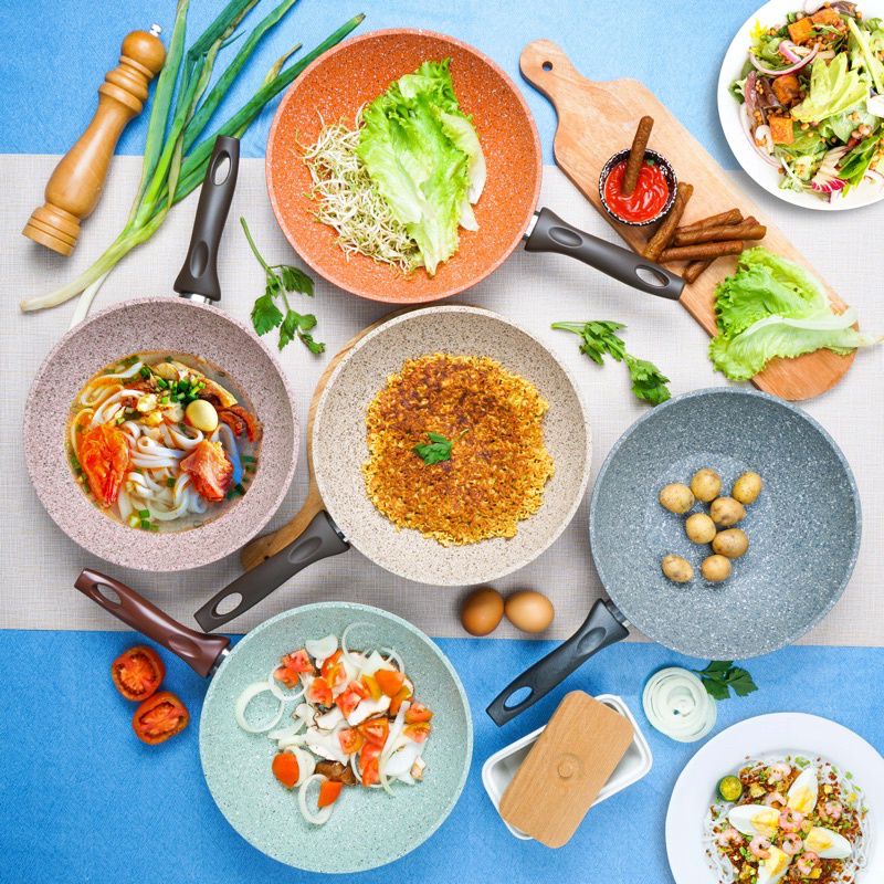 Promo Sale  PERO Wokpan Biogranite 28cm / wajan anti lengket