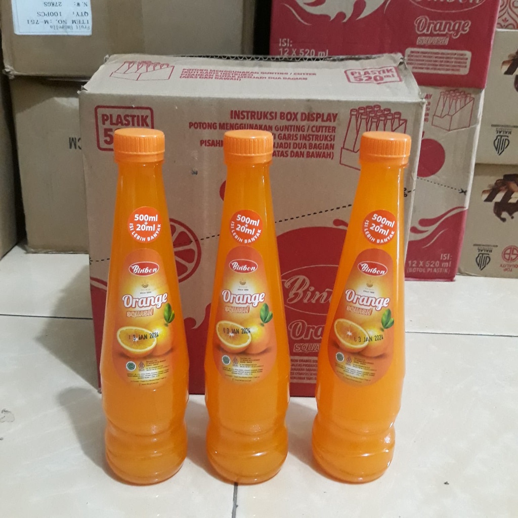 [COD] SIRUP BINBON ORANGE SQUASH 520ML