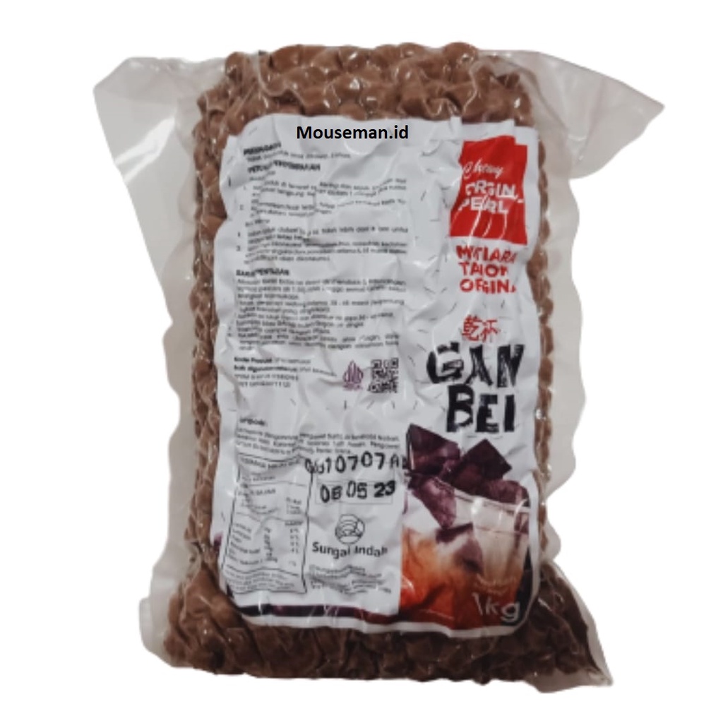 

Ganbei Premium BOBA PEARL Chewy ORIGINAL PEARL / MUTIARA TAPIOKA ORIGINAL GAN BEI 1KG
