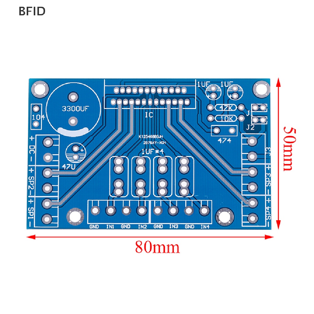 [BFID] Power Amplifier TDA7388 four channel 4x41W audio DC 12V BTL PC Mobil AMP PCB [ID]