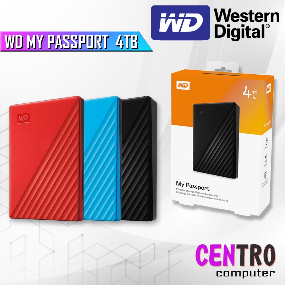 WD Passport 4TB Eksternal Hardisk
