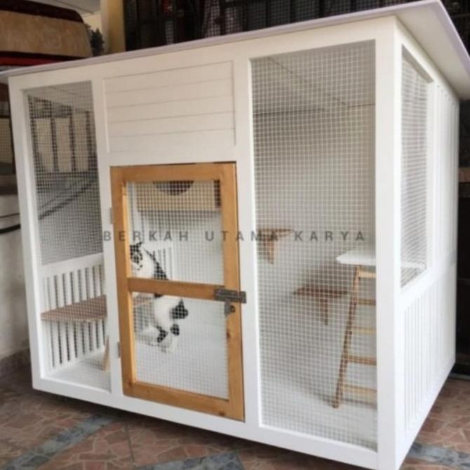 rumah kucing kandang hewan peliharaan cat room custom indoor outdoor