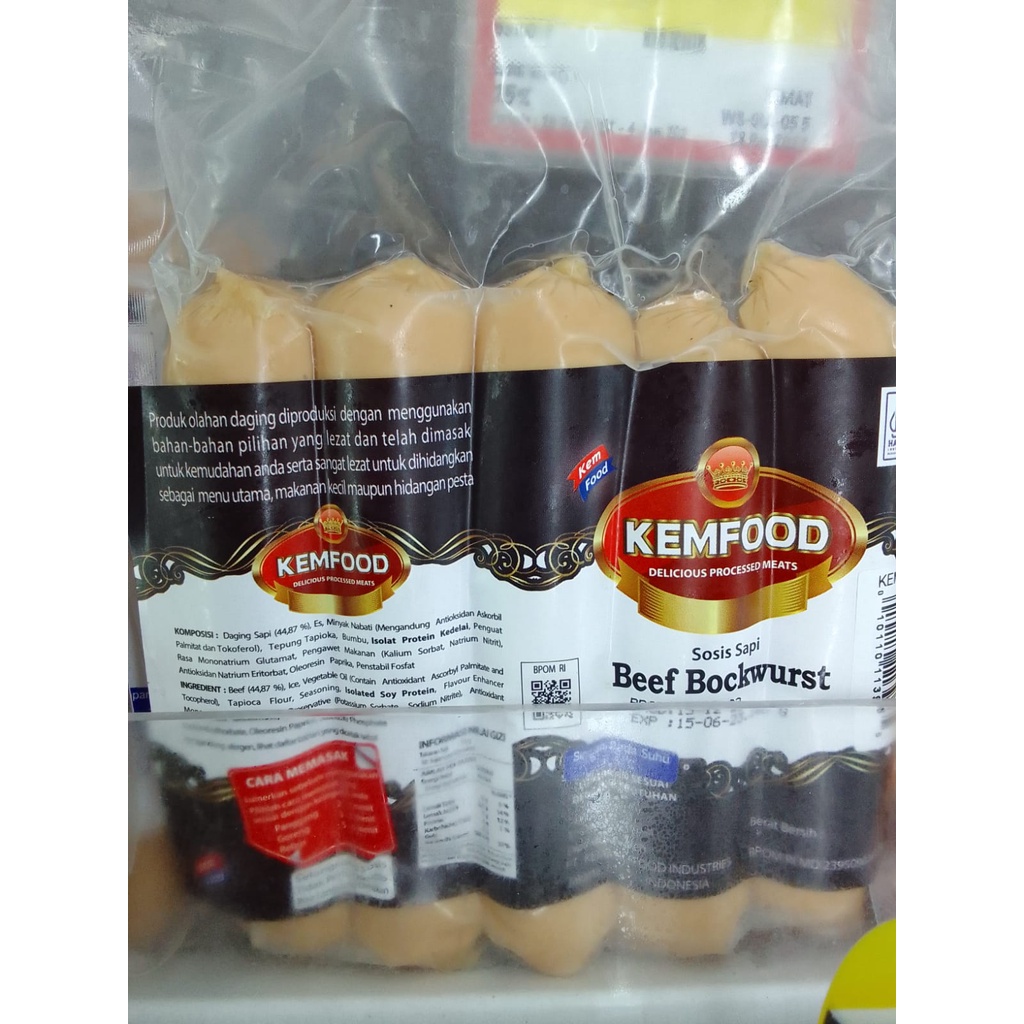 

Kemfoof Beef Bockwurst Kemfood 340 Gram isi 5 PCS Sosis Sapi