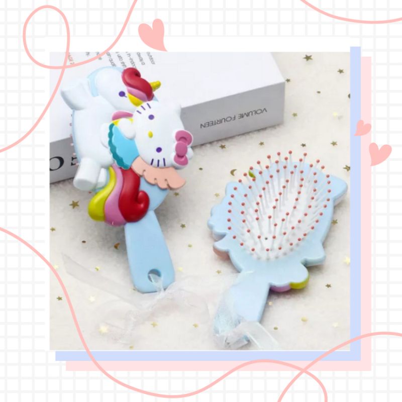 Sisir Anak Hello Kitty / Sisir Karakter 3 D / Sisir Anak Perempuan Anti Statis / Harga Terjangkau / 