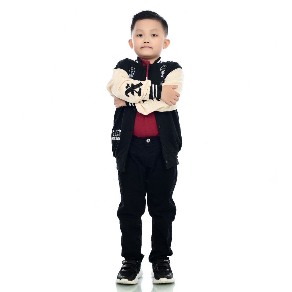 Jaket Varsity Anak Anak Laki-Perempuan Baseball Usia 1-10thn