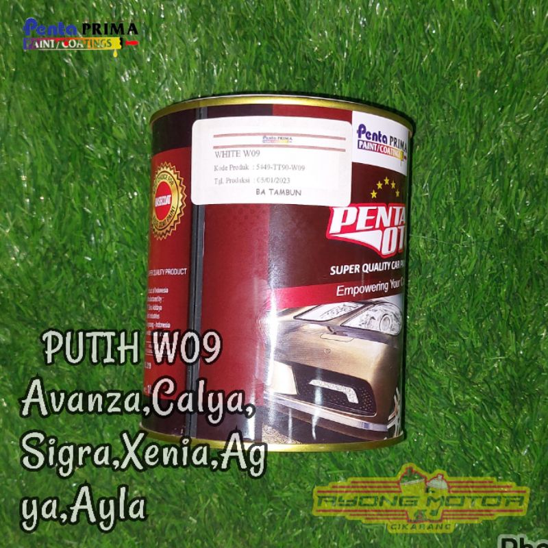 Cat Penta Oto/Cat Duco PU TT90-W09 White W09 (Putih Avanza,Rush,)