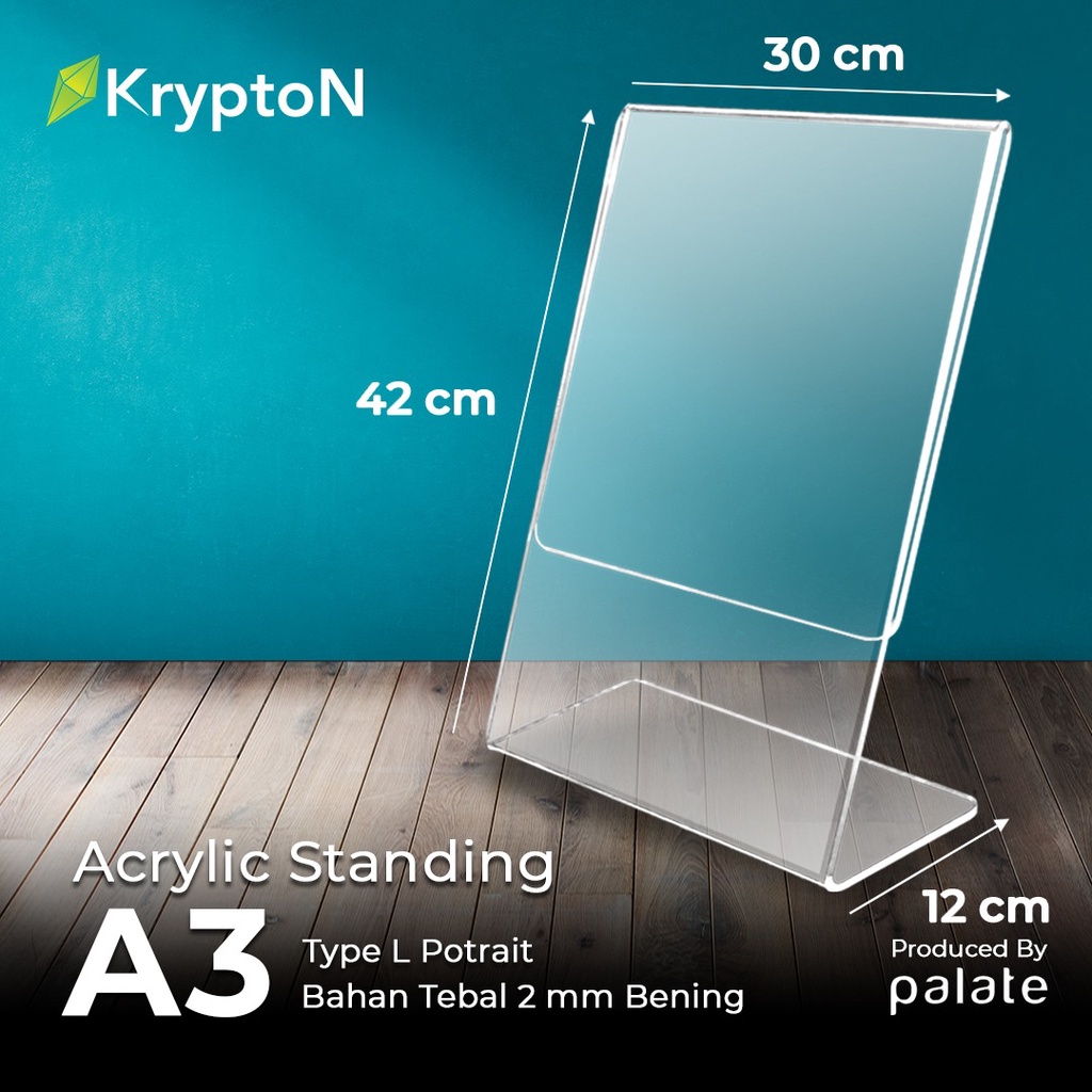 

Akrilik Acrylic Standing A3 L Portrait Brochure