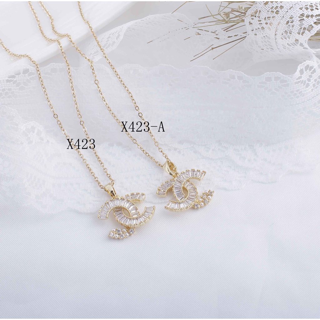 Kalung Titanium CC Permata Perhiasan Fashion X423/W025/1223