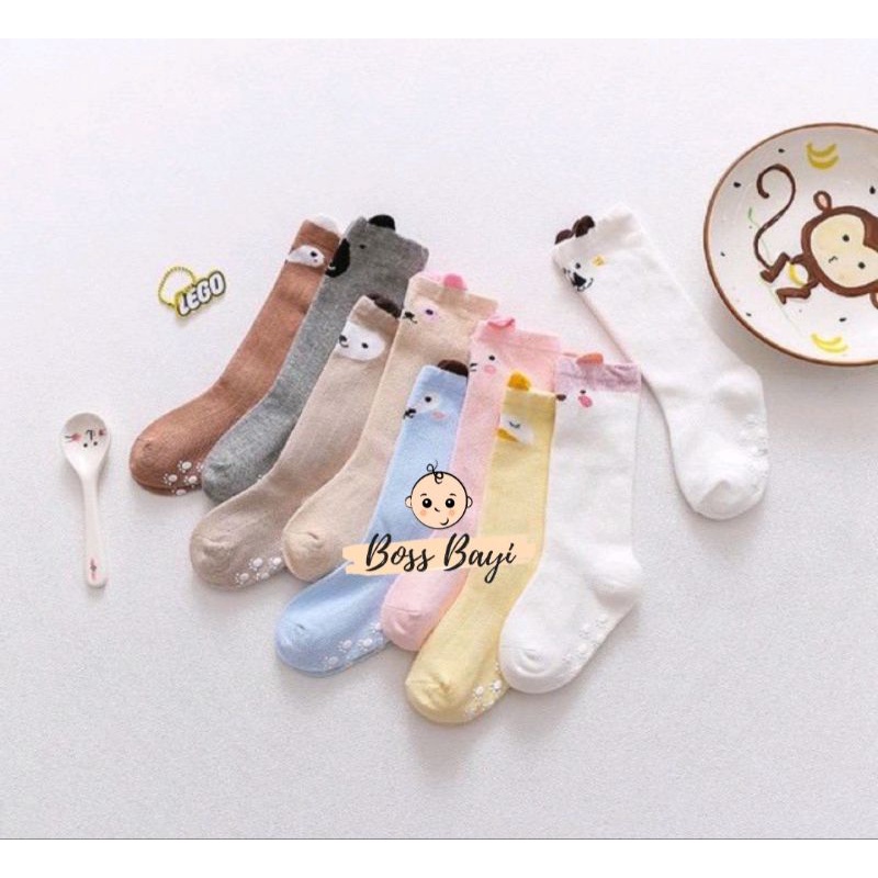 BOSS BAYI - Kaos Kaki Panjang Bayi / Long Baby Socks Motif