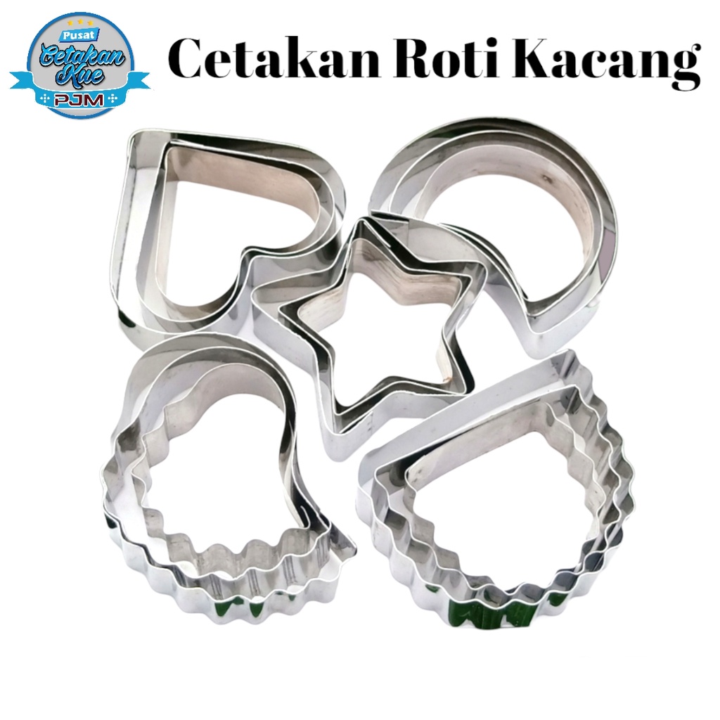 PROMO CETAKAN KUE KERING BANGKIT COKIES CUTTER SET ROTI KACANG UKURAN BESAR