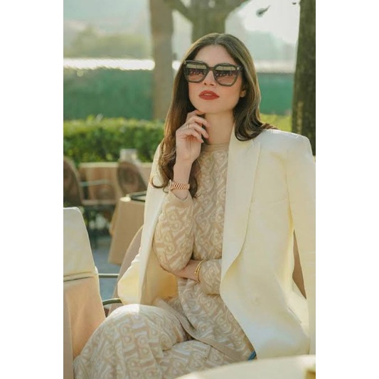 BIMU Knit Sweater Buttonscarves Benang Jarum