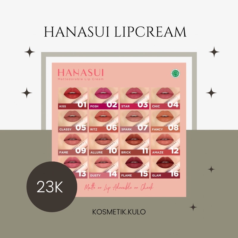 LIPCREAM HANASUI MATTE | LIPCREAM HANASUI BOBA