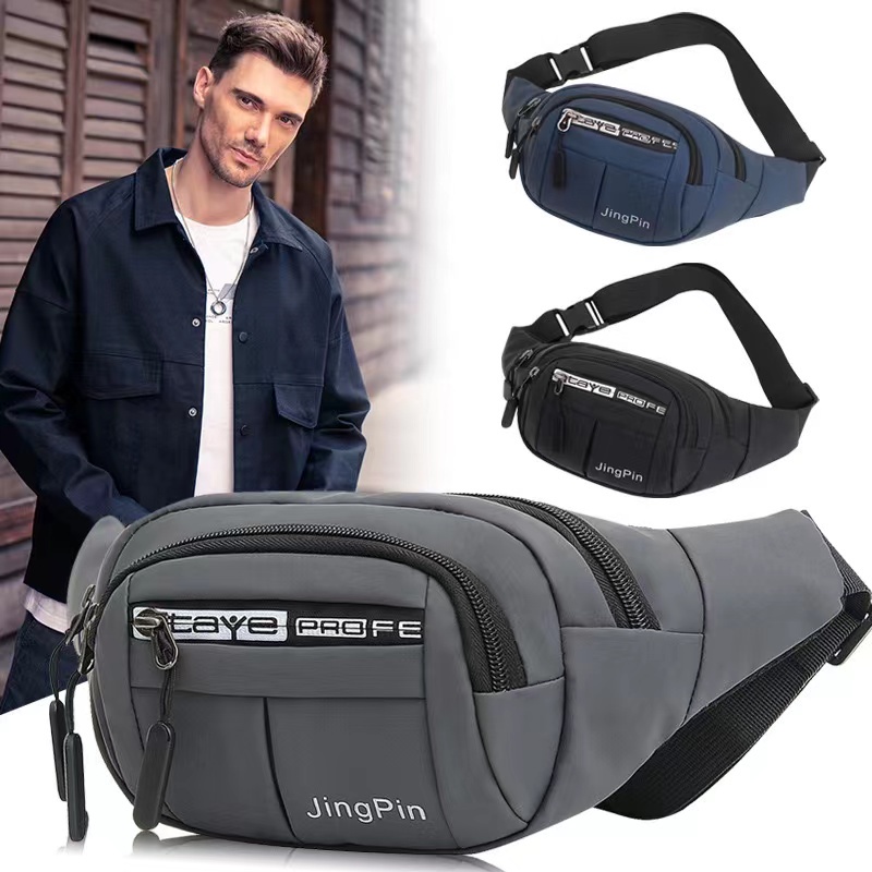 COD Highland Tas Pinggang Pria Casual Bahan Polyster Anti Air Sling Bag Waist Bag Import TS209