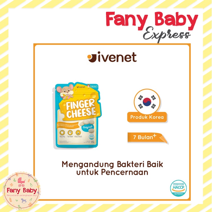 IVENET FINGER CHEESE 20 GRAM / 1-3 TAHUN