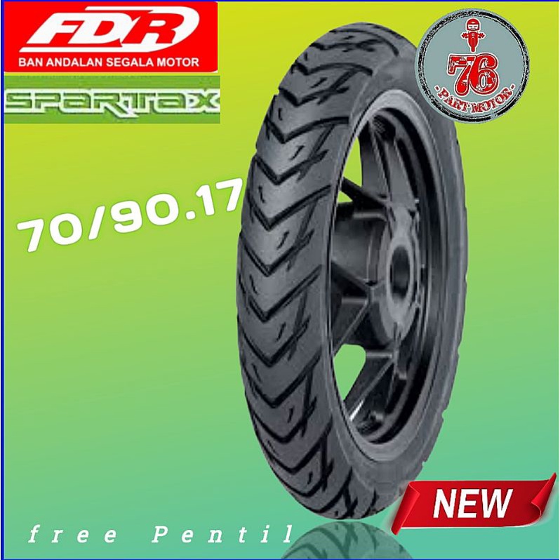 BAN TUBELESS FDR SPARTAX 70/90.17 FREE PENTIL