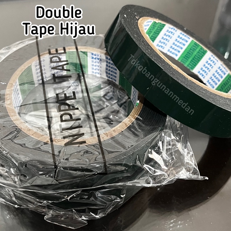 

DOUBLE TAPE HIJAU FOAM BUSA / HIJO 20mm x 5 METER / NIPPE TAPE