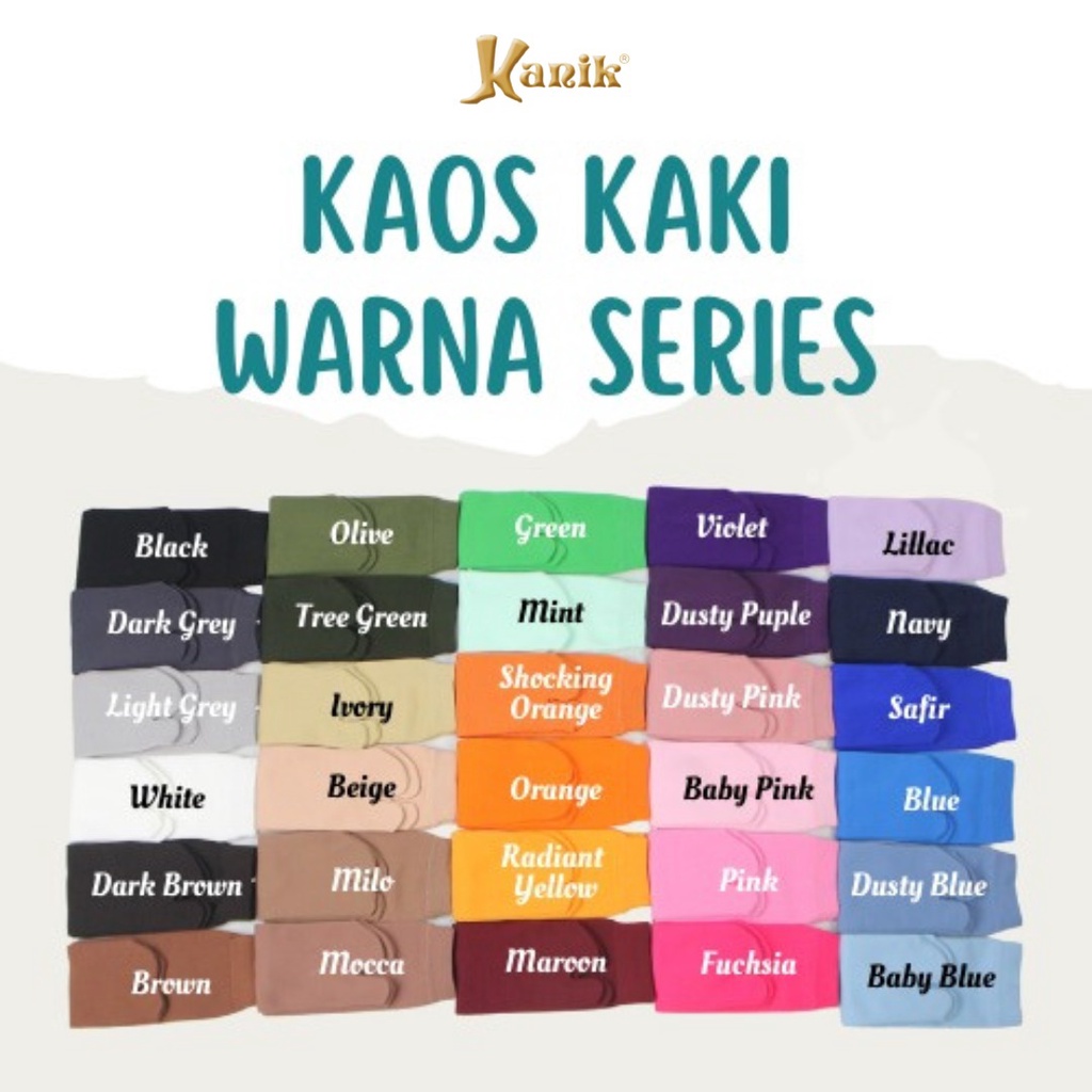 Kaos Kaki Kanik Basic Jempol Polos Warna by Kanik | Kanik Color Series