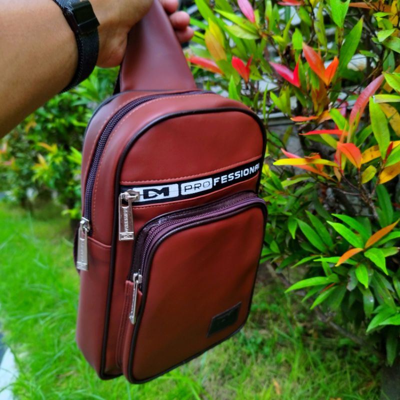 WAISTBAG Pria Original DM BIG | Tas Selempang Pria Kulit Sintetis Premium