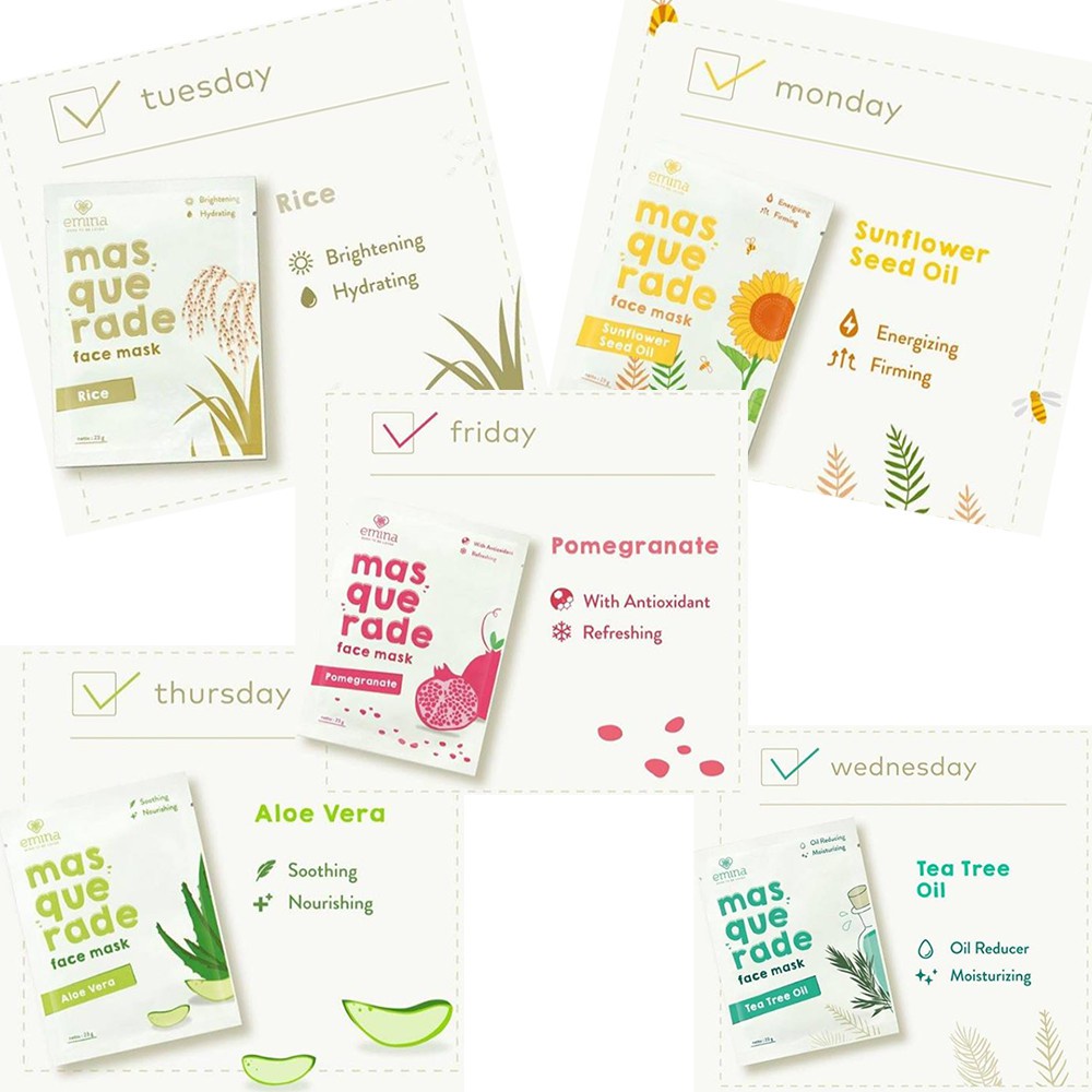 EMINA MASQUERADE FACE MASK (MASKER WAJAH SHEET) 23GR