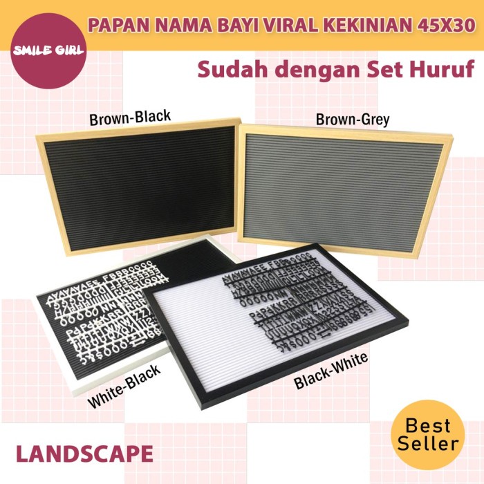 

Paja Deal Termurah Papan Nama Bayi Letter Board Kekinian Model Landscape Sm
