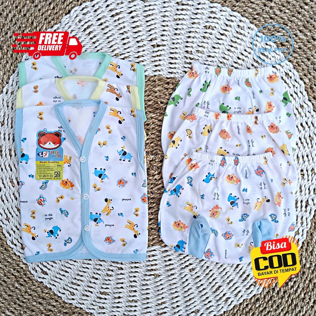 Paket Hemat Baju Bayi Motif 18 pcs / 9 stel merk SNI EXCELLENT 77