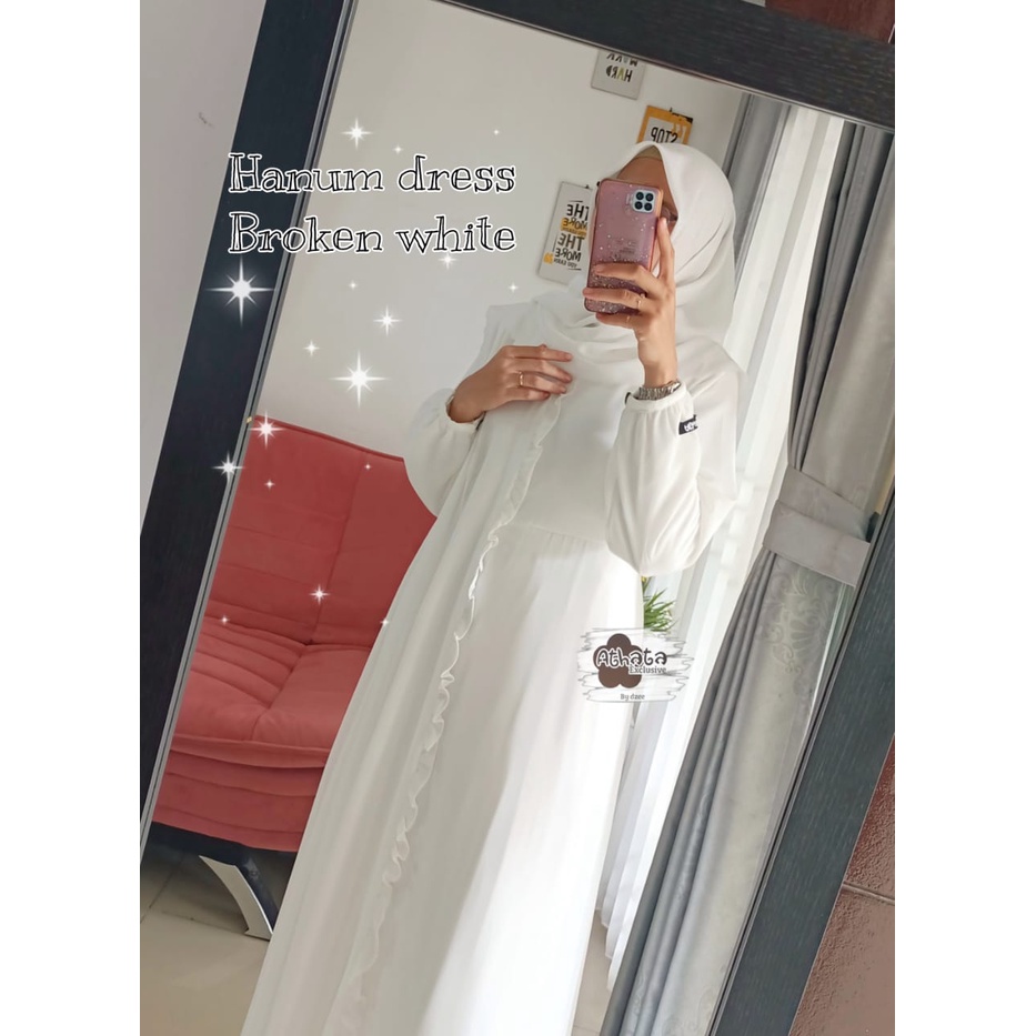 GAMIS ATHATA ORIGINAL HANUM DRESS/ GAMIS BUSUI BAHAN CERUTY BABYDOLL