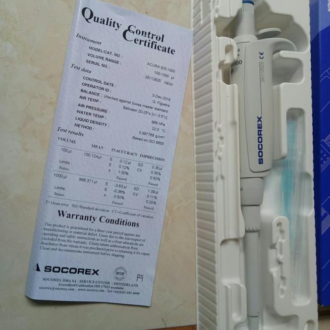 Micropipette Socorex 100 -1000Ul