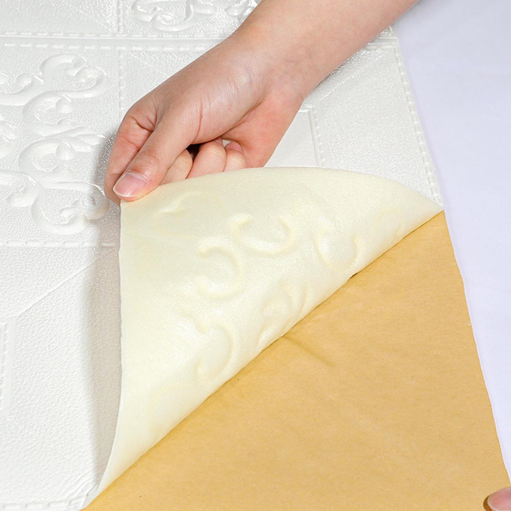 3D Wallpaper Foam Glitter Motif Batik/ Wallpaper Dinding Dekorasi