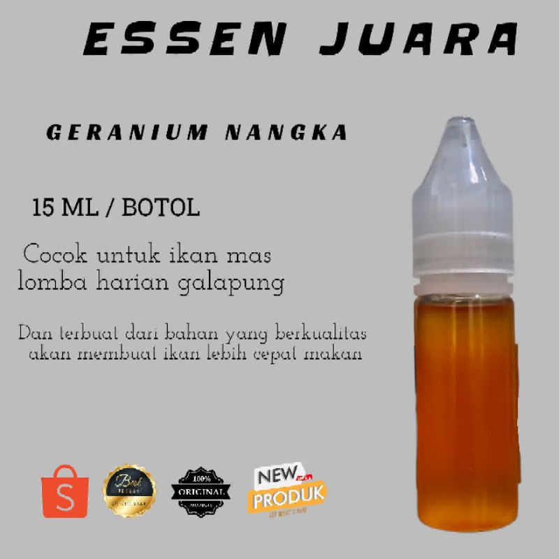 Essen GERANIUM NANGKA (15ML) , Essen ikan mas LOMBA , essen oplosan ikan mas , essen oplosan GALAPUN