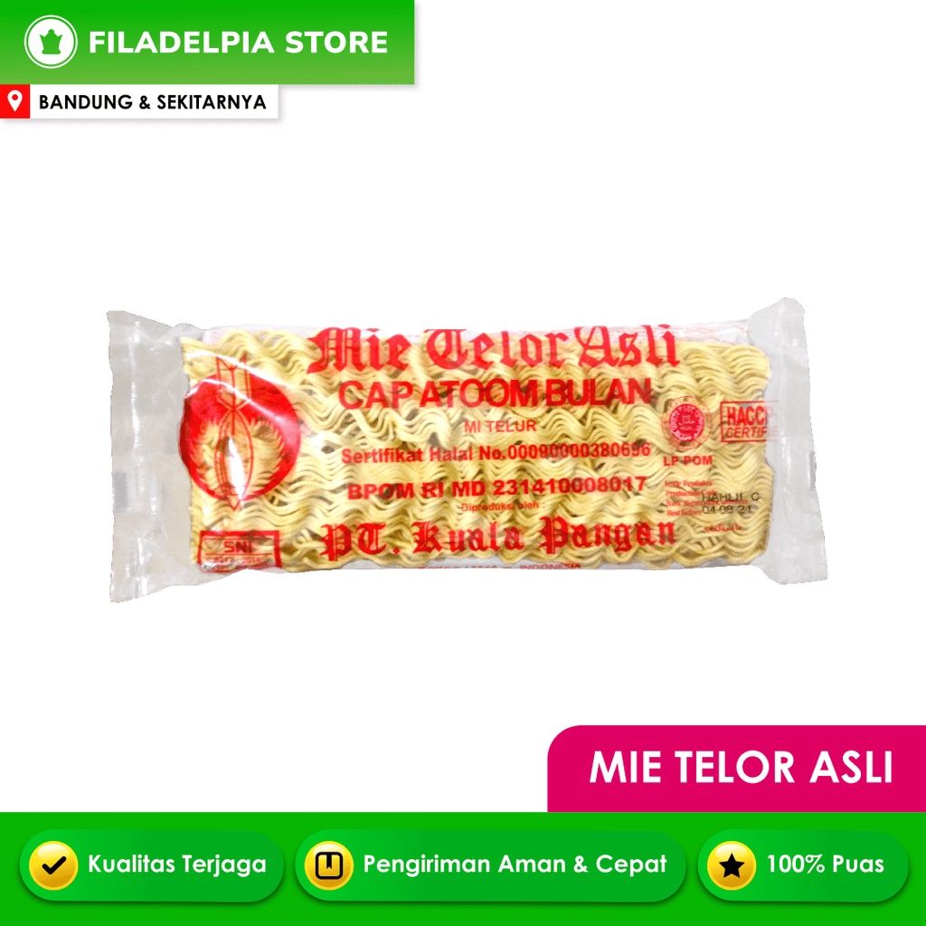 

Mie Telor Asli Cap Atoom Bulan 1pcs Murah Promo Bandung