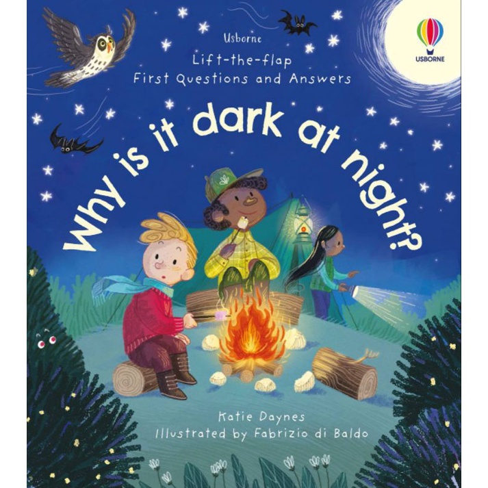 Buku usborne lift the flap book collection - why is it dark at night Bersegel Pabrik