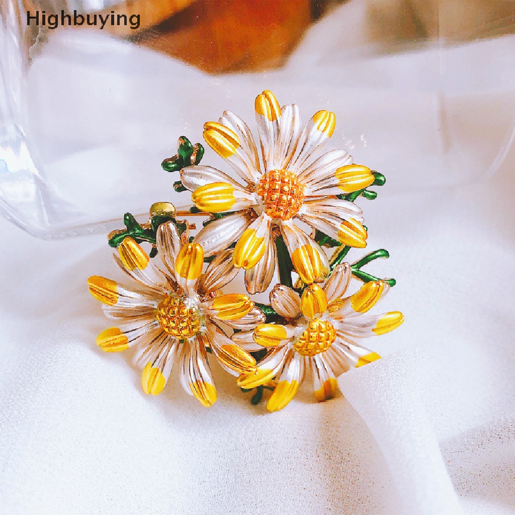 Hbid Fashion Tanaman Bunga Daisy Bros Pin Kerah Aksesoris Perhiasan Hadiah Glory