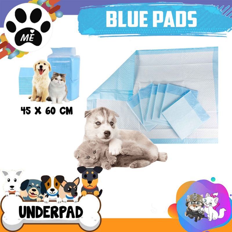 Alas Pipis Pee Poop &quot;UNDERPAD BLUE&quot; 60x45cm