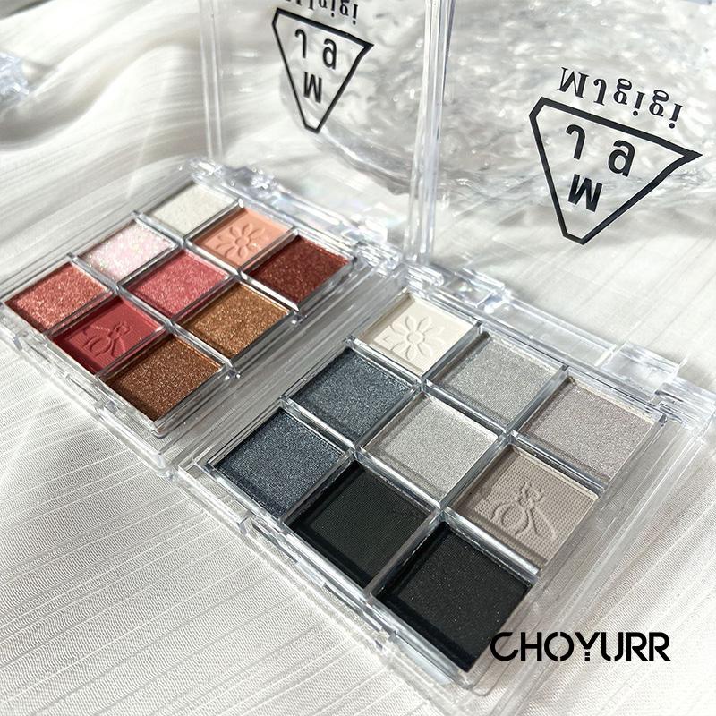 【COD】Eyeshadow Palette Waterproof 9 Warna Glitter Matte Pearlescent Sparkling Non-Smudge Korean Original Import-CH