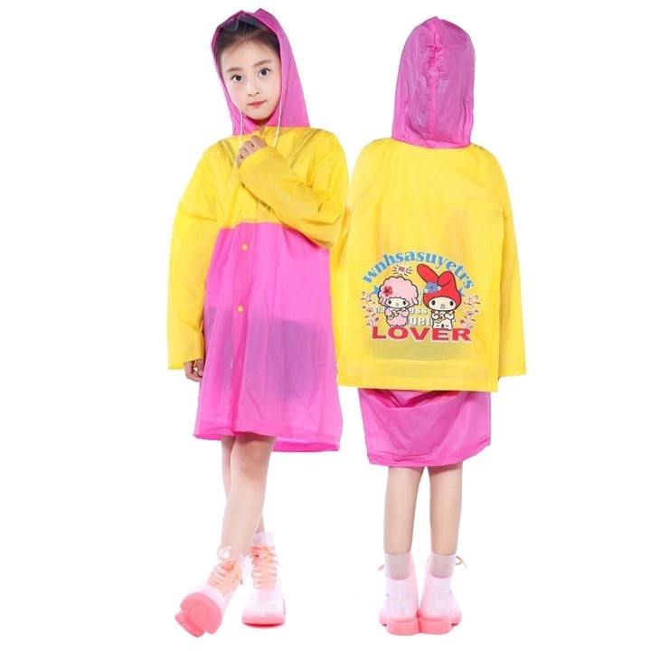 Kids Raincoat 4-13Thn Jas Hujan Anak Ponco Karakter Mantel Poncho 0767