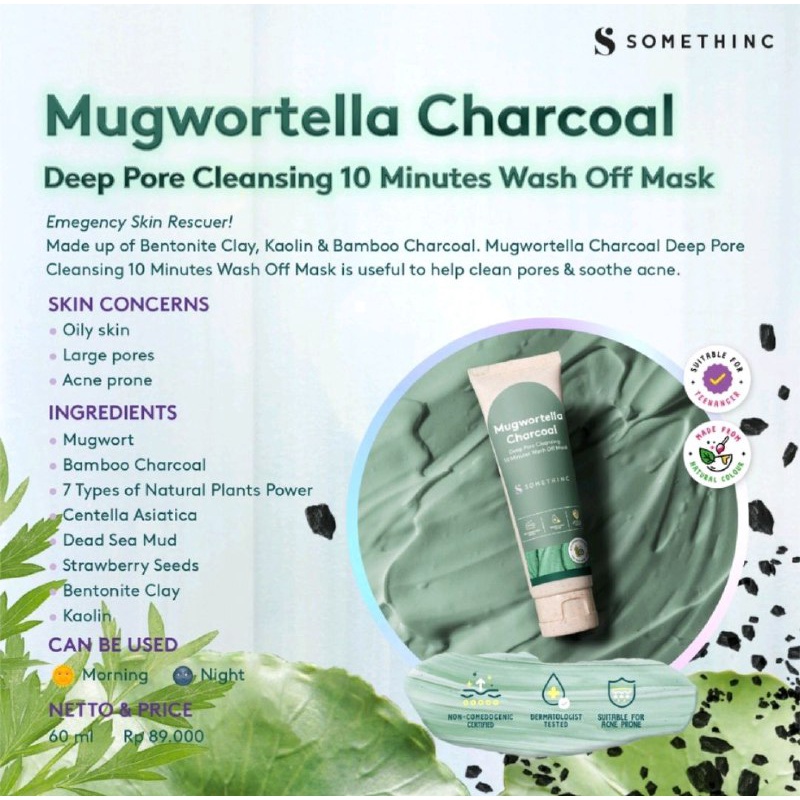 SOMETHINC MUGWORTELLA CHARCOAL DEEP PORE CLEANSING BRIGHTENING GLOW