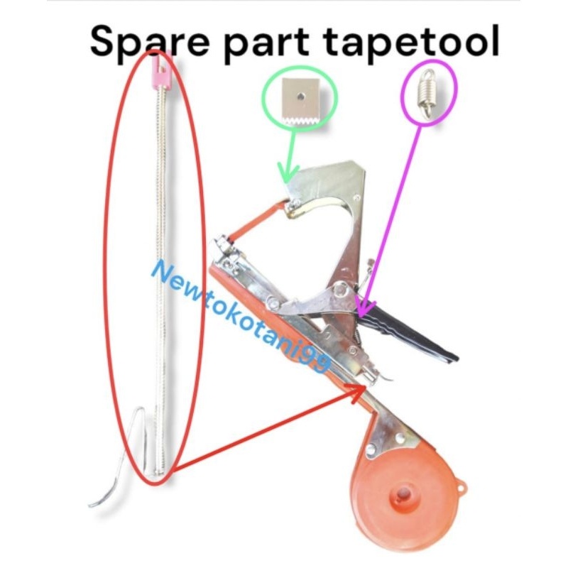 SPAREPART tapetool pengikat tanaman blade / pisau, stapler pusher / pendorong stapless, per / pegas 