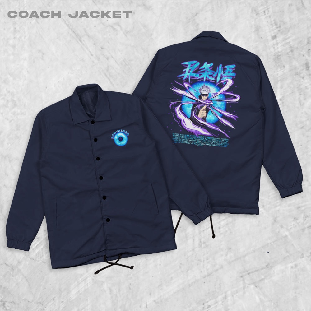 Fortglass GOJO Coach Jaket Polos Pria Jaket Parasut Unisex Coach Pria Lengan Panjang