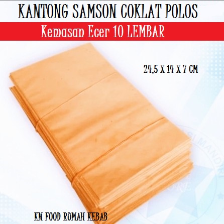 

Kantong Kertas Coklat Polos ECER 10Lembar Paperbag Fried Chicken/Burger/Roti