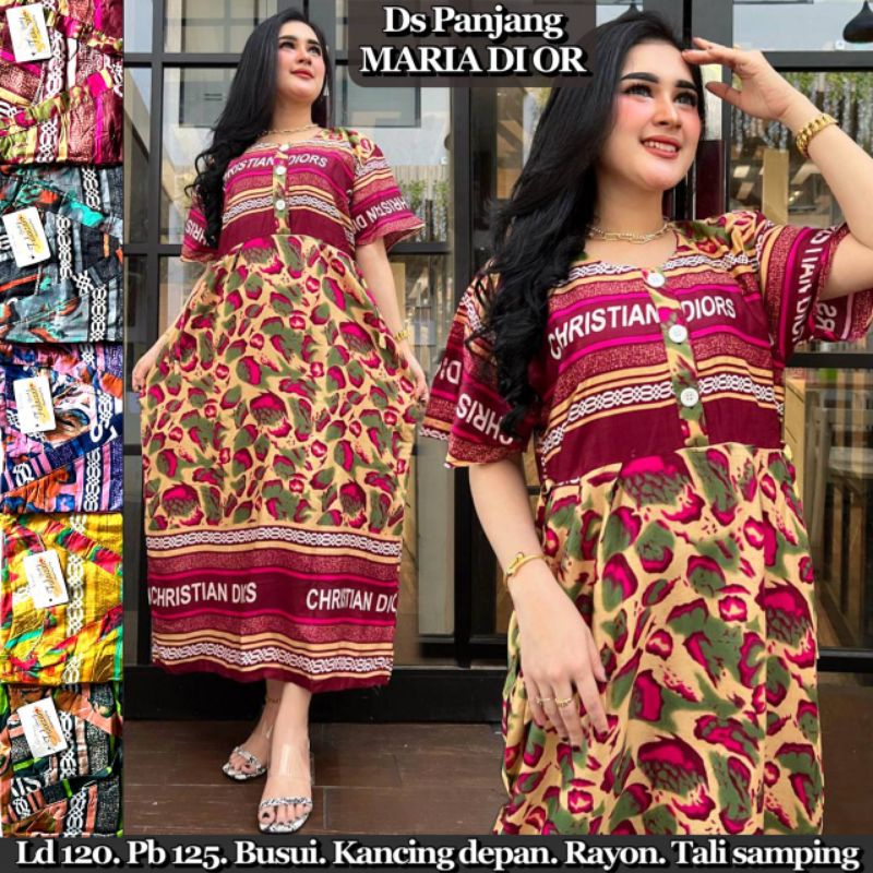 Daster Lowo Rayon Branded Viral Kekinian LD 120 Busui Resleting Depan Termurah