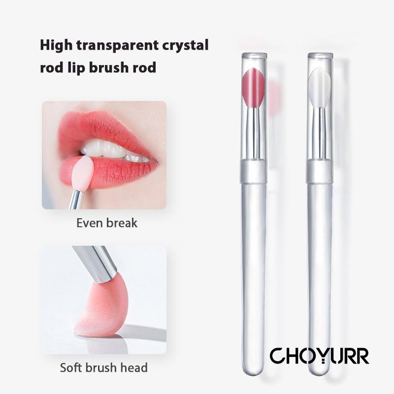 【COD】Silicon Lip Brush With Cover Aplikator Lip Gloss Portabel Multifungsi Bahan Silikon Kuas Silikon Bibir Eyeshadow Beauty Makeup Tool-CH