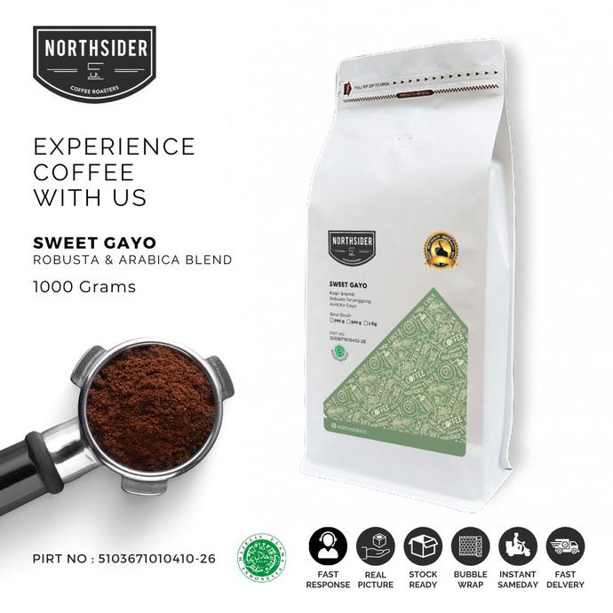 

BIJI KOPI ARABIKA SWEET GAYO BLEND - 1KG NORTHSIDER COFFEE BLEND