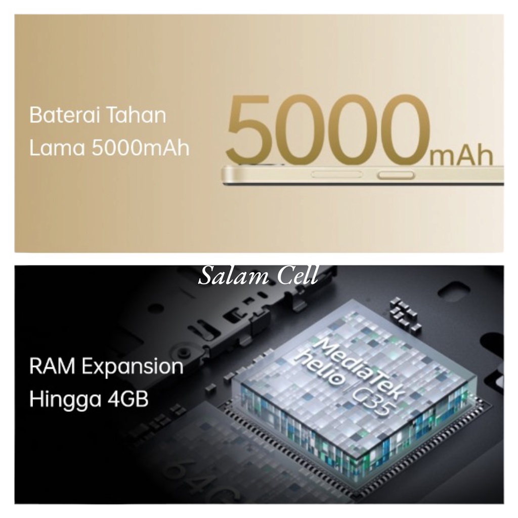Oppo A17K Ram 3+4/64GB Baterai 5.000mAh Original Garansi Resmi