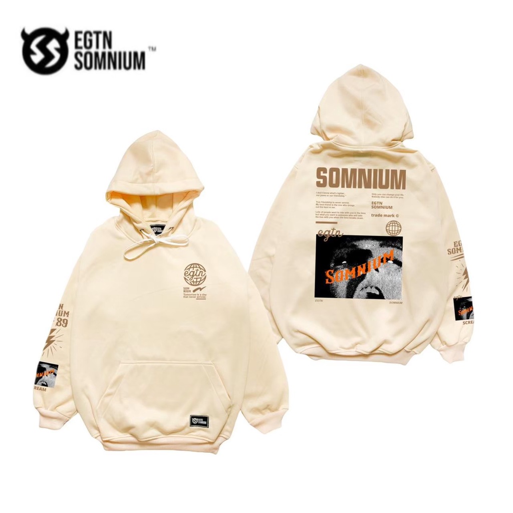 JAKET SWEATER HOODIE DISTRO PRIA WANITA CREAM ORIGINAL EIGHTY NINE / SWEATER HOODIE PRIA / HOODIE UNISEX EGTN TERBARU / BAHAN FLEECE TEBAL KUALITAS PREMIUM