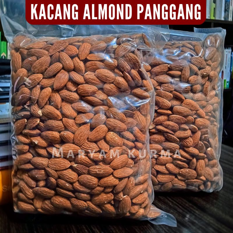 KACANG ALMOND PANGGANG MATANG / Roasted Almond / Almond Kupas Panggang