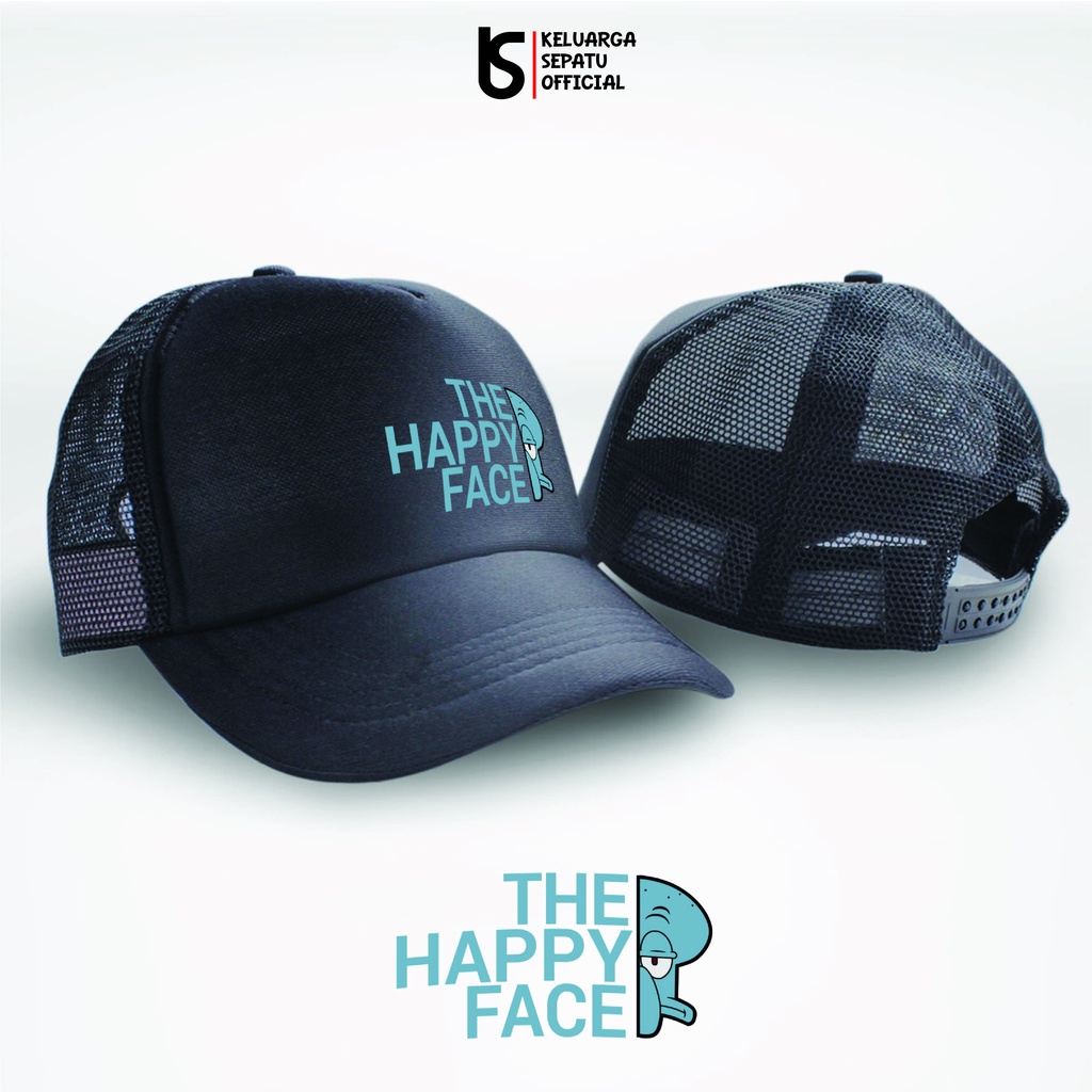 TOPI PRIA TOPI DISTRO TOPI SABLON THE HAPPY FACE TOPI TRUCKER TOPI KEREN DEWASA
