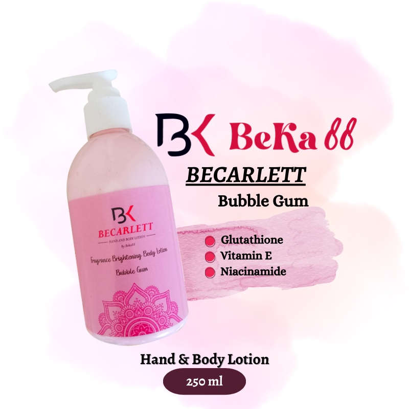 Red Gum Becarlett - H&amp;B Lotion Brightening Bubble Gum Scandalous Coffee  inspired by Scarlett